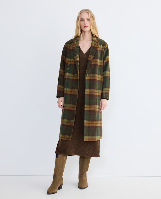 Imagen 0 de Abrigo de paño de mujer midi