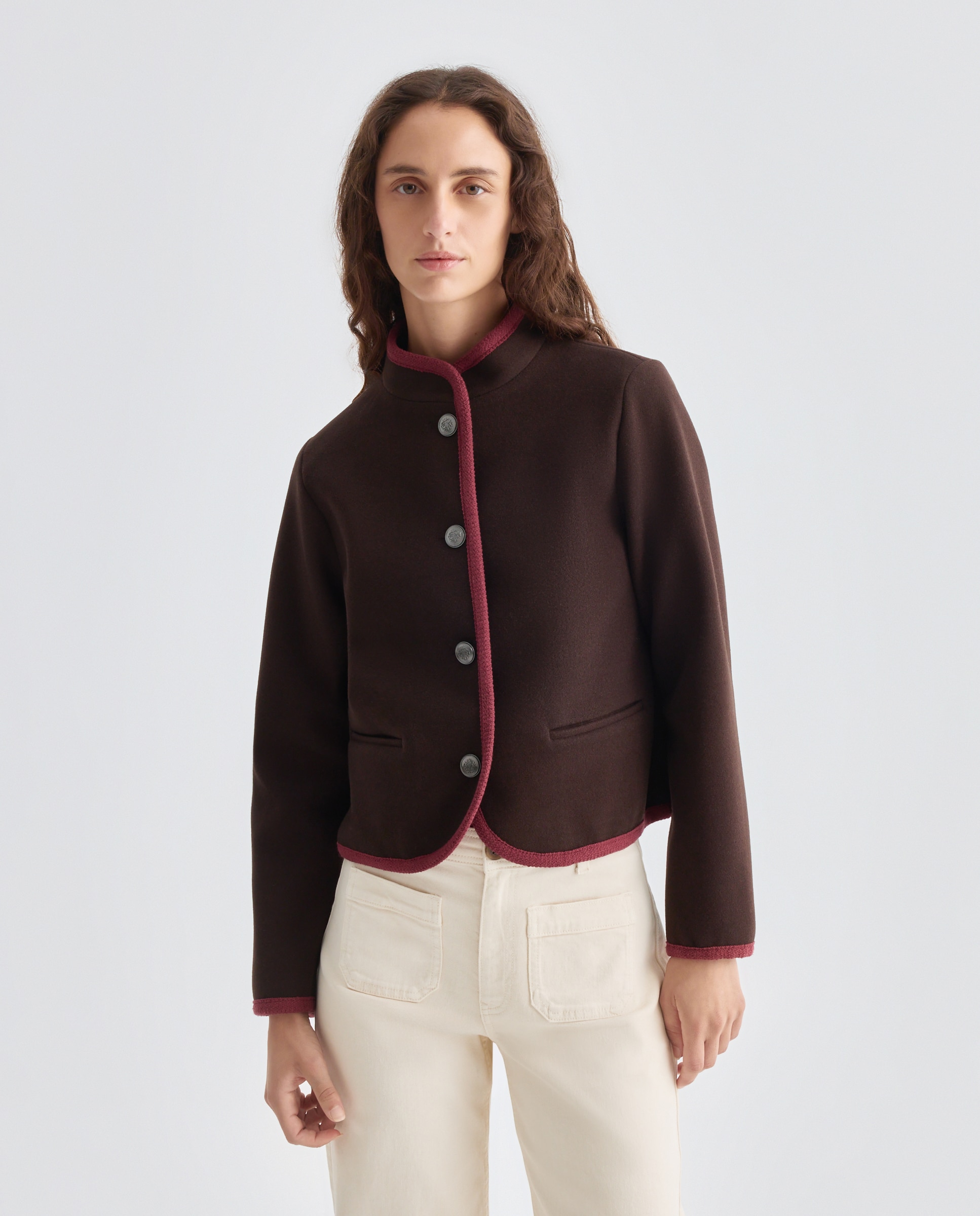 Imagen 0 de Chaqueta tipo austriaca de mujer ribete contraste