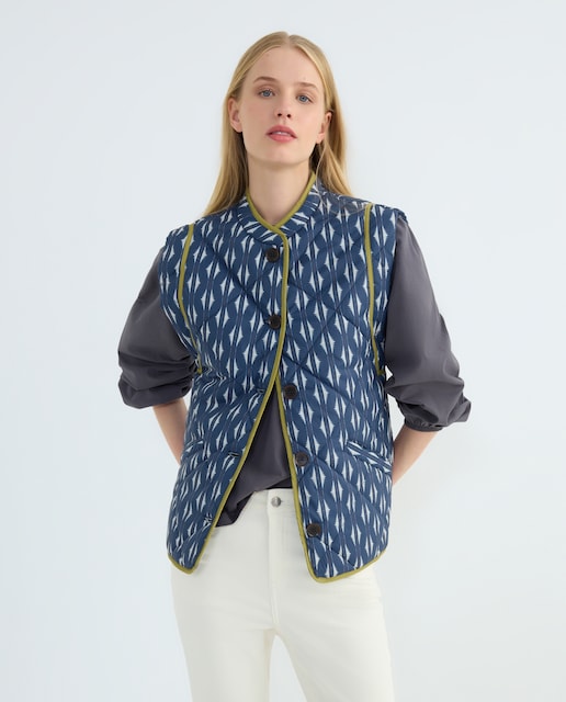 Imagen 0 de Chaleco de mujer acolchado rombos estampado
