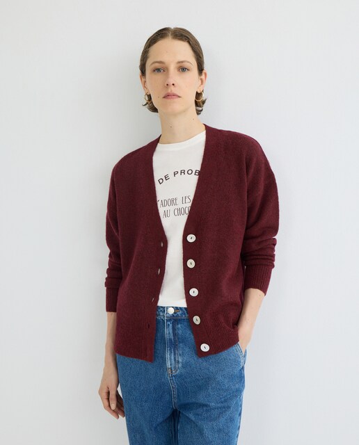 Imagen 0 de Cardigan de mujer oversize cuello pico