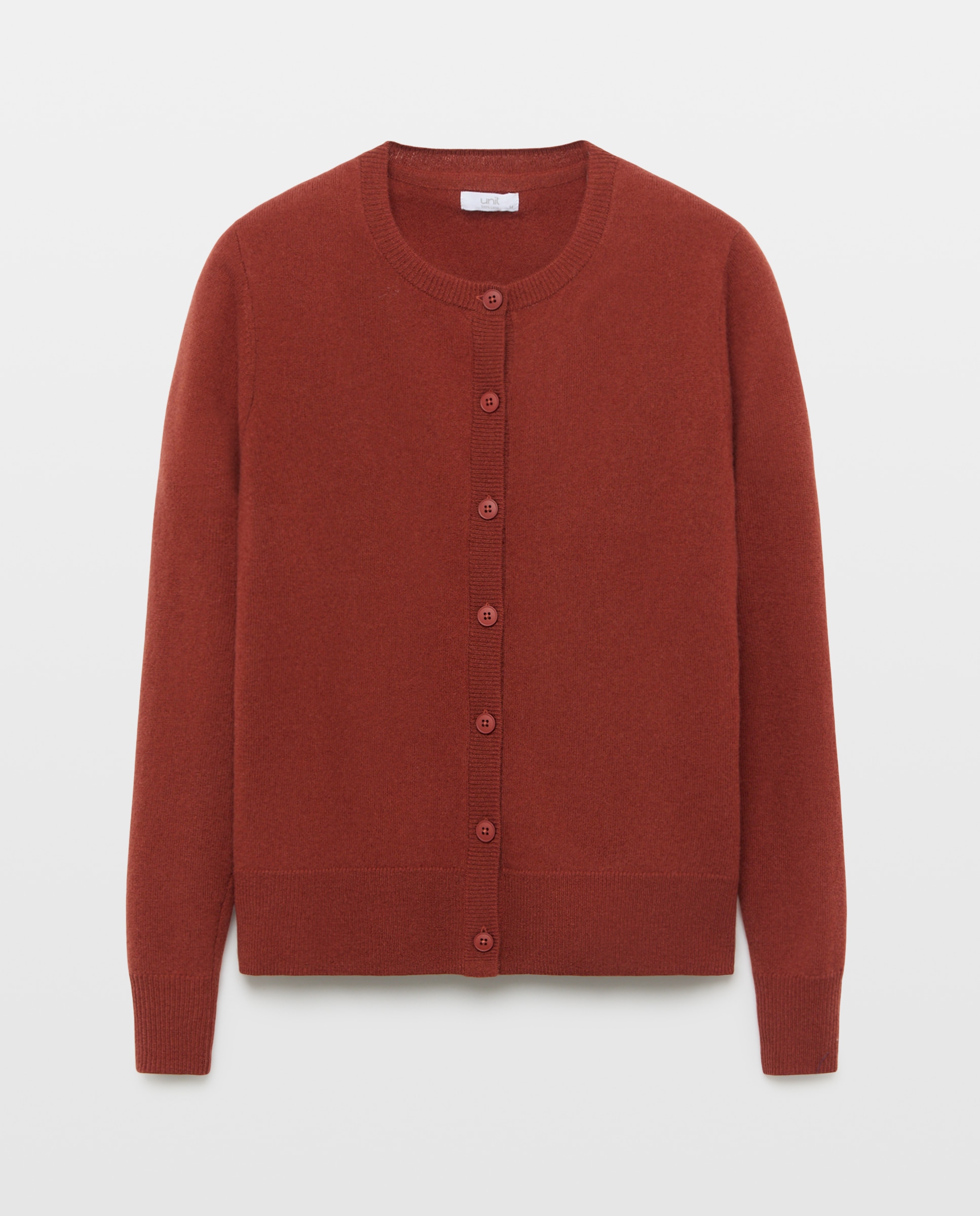 Cardigan de mujer cuello caja 100% lana Azafrán-4