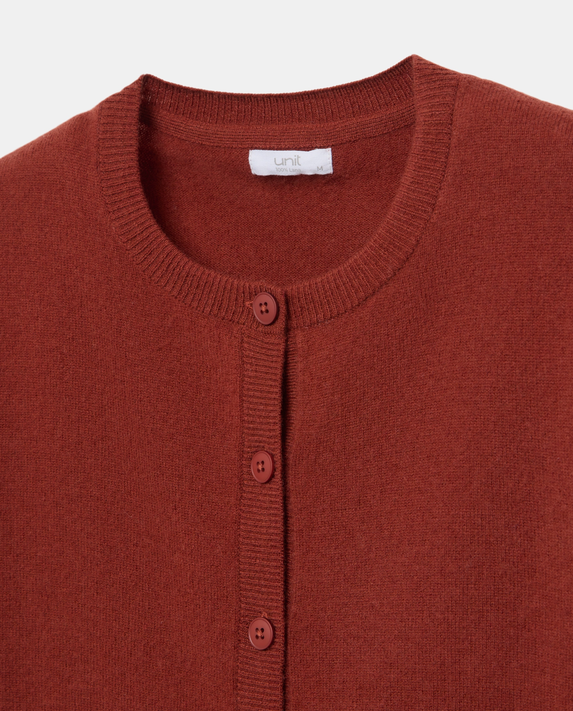 Cardigan de mujer cuello caja 100% lana Azafrán-5