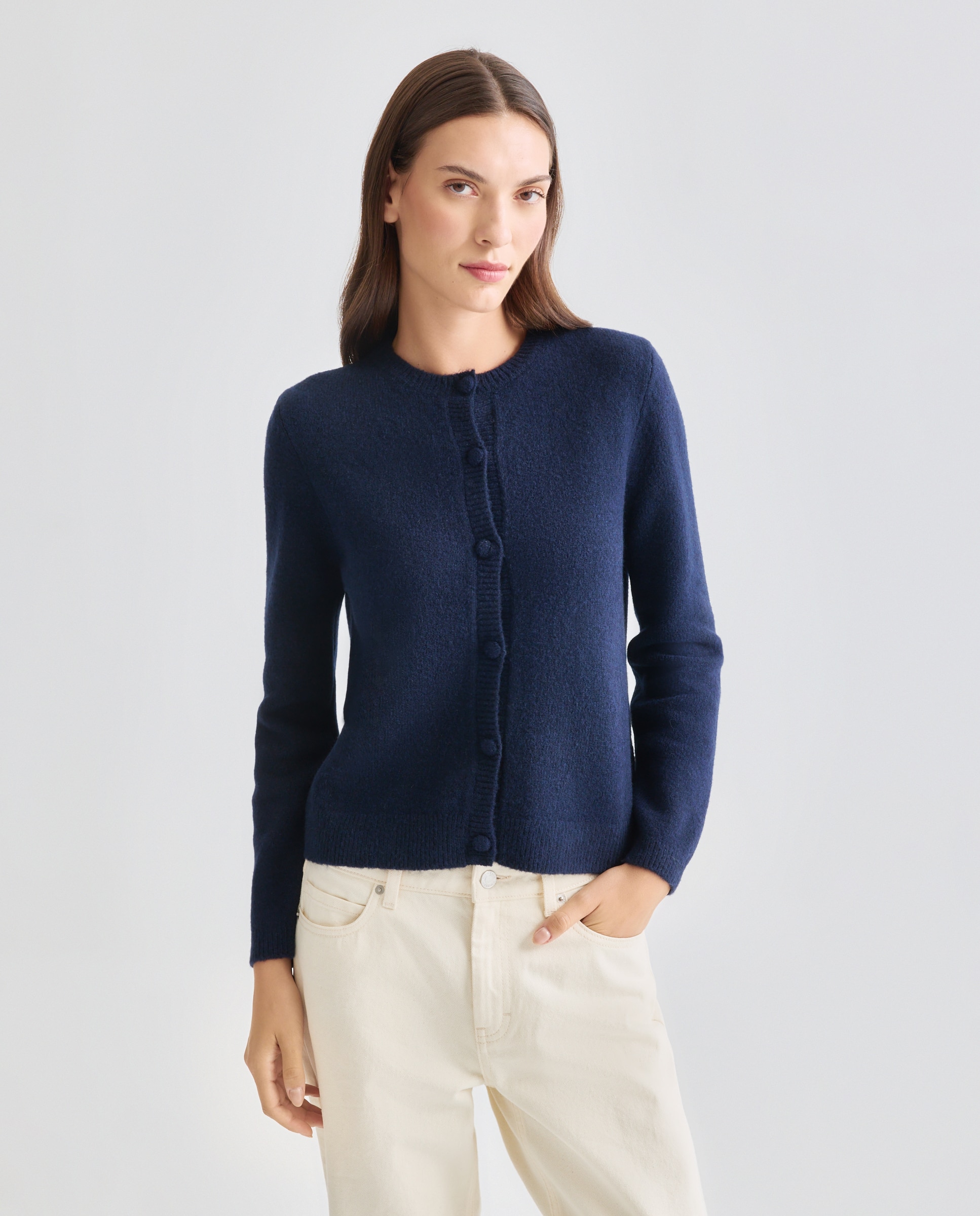 Imagen 0 de Cardigan básico de mujer cuello caja