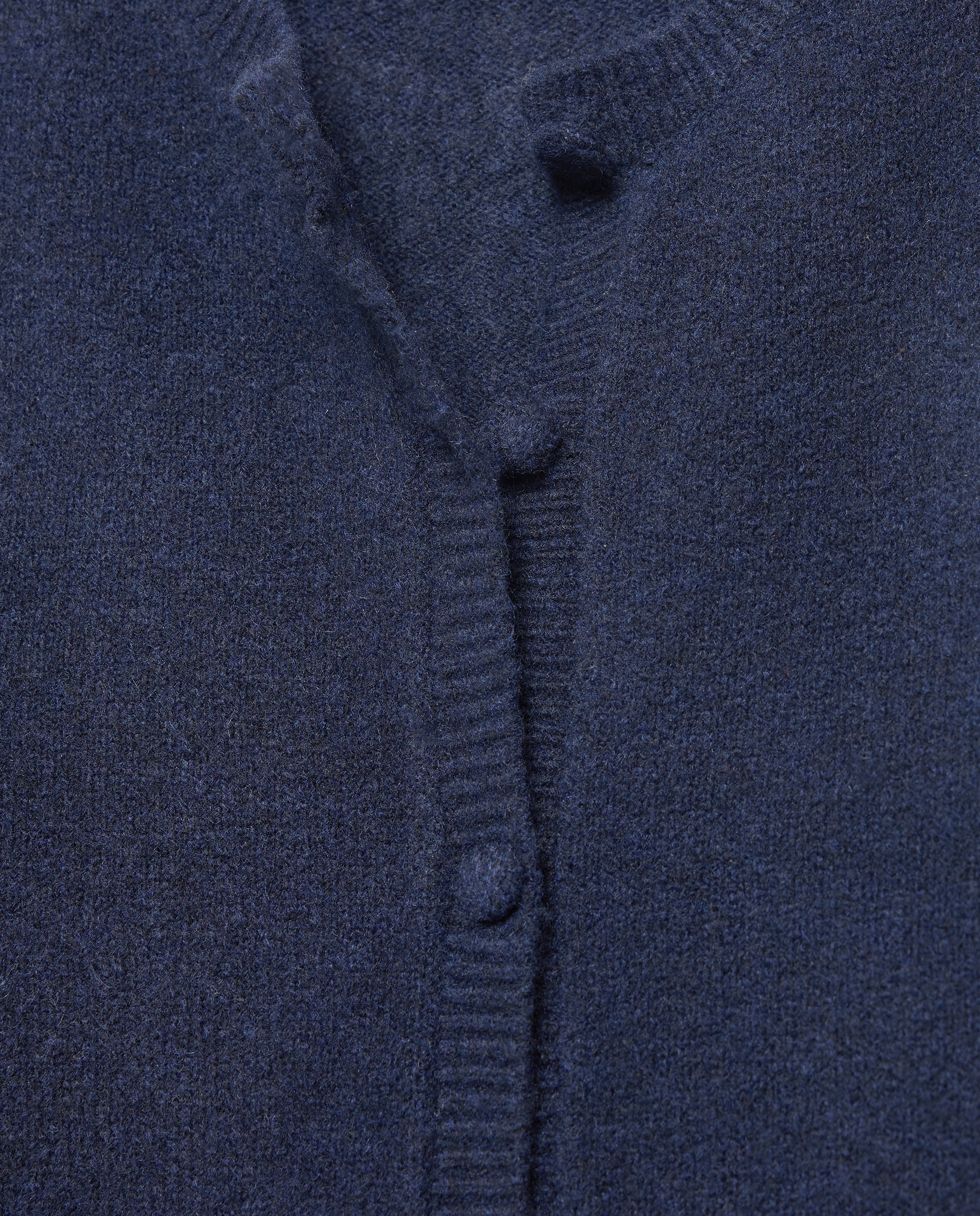 Cardigan básico de mujer cuello caja Azul marino-5