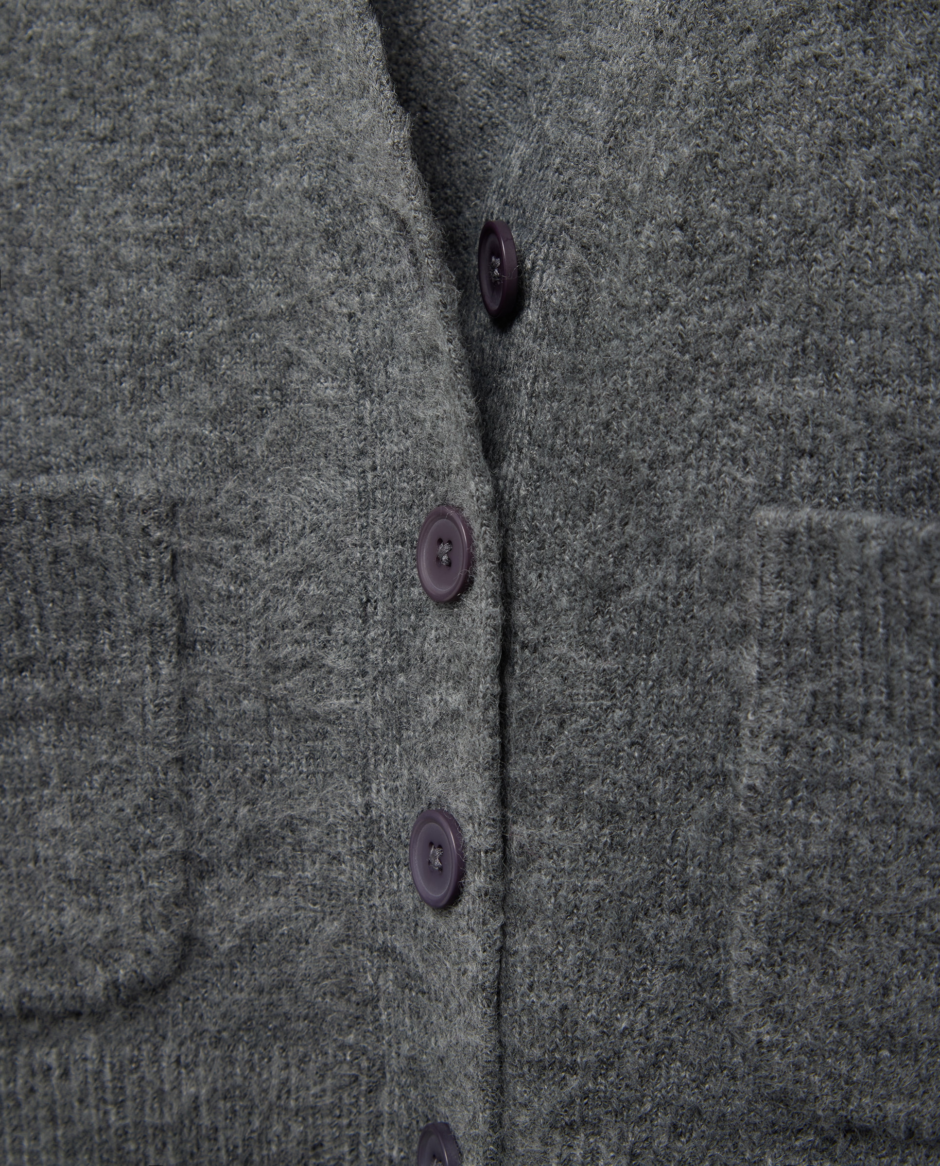 Cárdigan de mujer oversize cuello pico 820 Gris medio-5