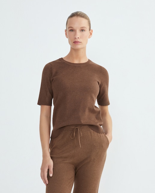 Imagen 0 de Jersey de mujer de manga corta y cuello caja