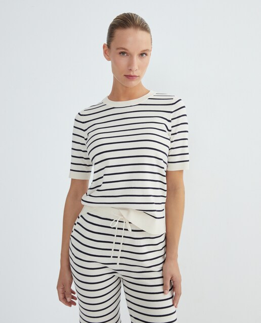 Imagen 0 de Jersey de mujer de manga corta y cuello caja