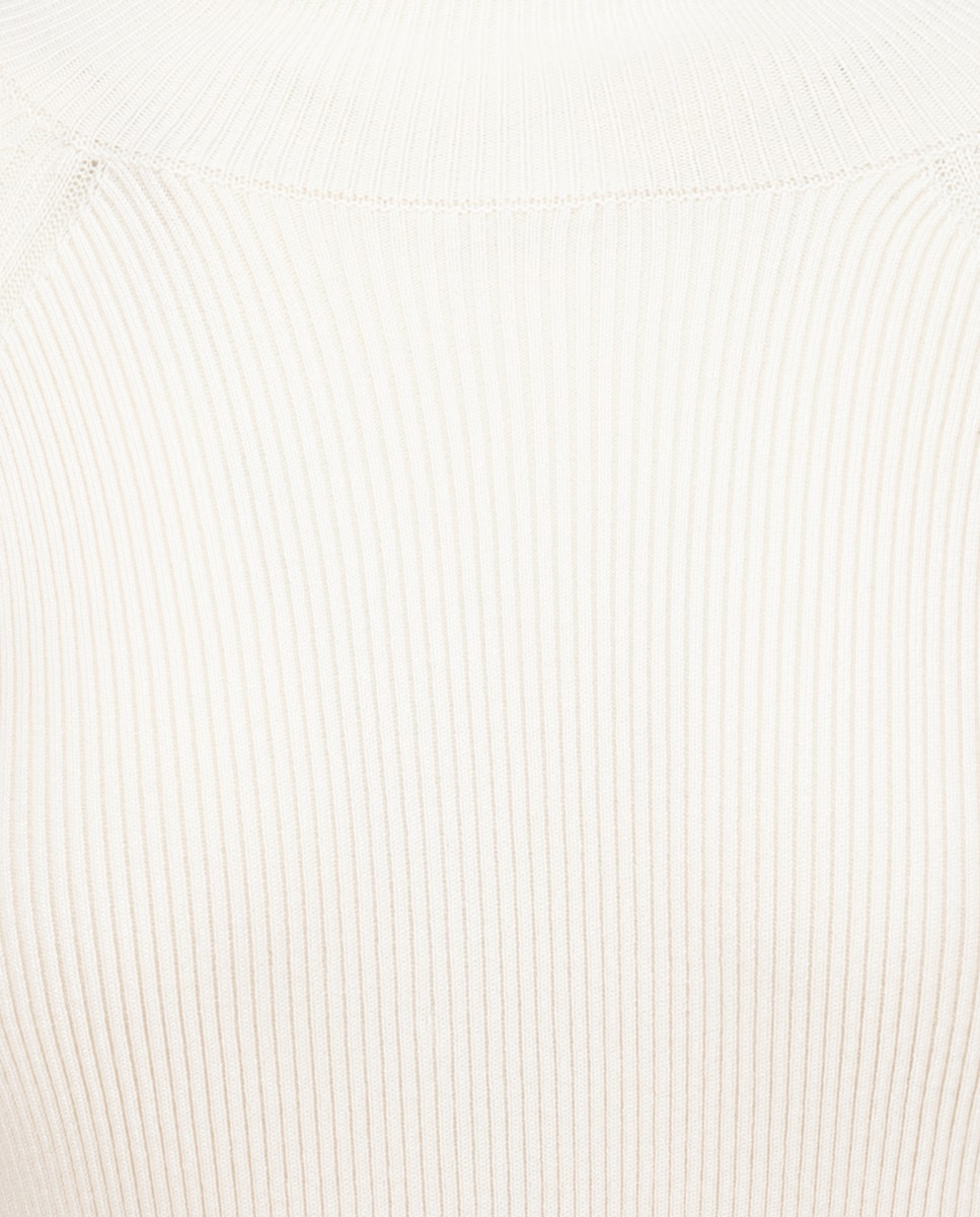 Jersey de mujer básico cuello perkins 120 Crudo-5