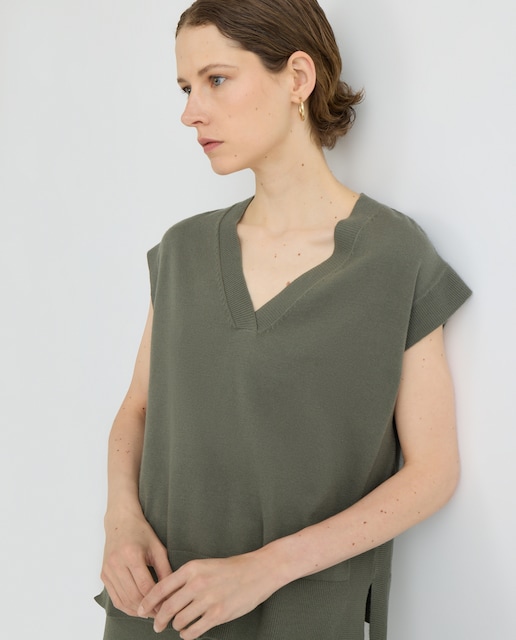 Imagen 0 de Chaleco de mujer oversize y cuello pico