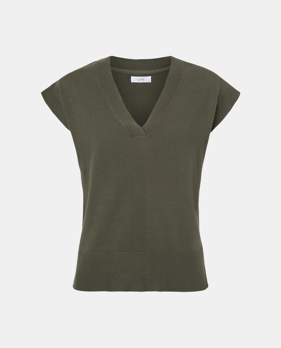 Chaleco de mujer oversize y cuello pico · Unit · El Corte Inglés