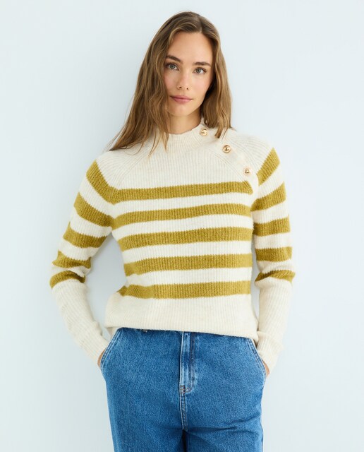 Imagen 0 de Jersey de mujer cuello perkins y botones frontales