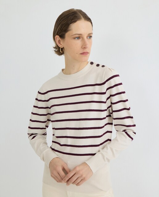 Imagen 0 de Jersey de mujer cuello caja con botones en el hombro