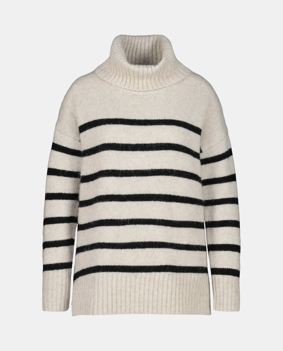 Jersey de cuello alto Negro-4