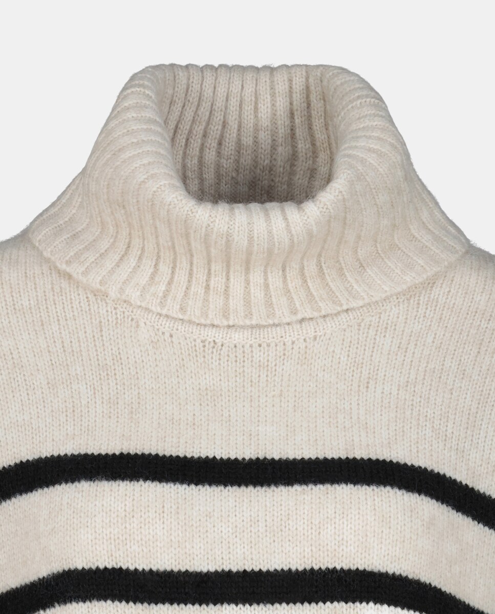 Jersey de cuello alto Negro-5