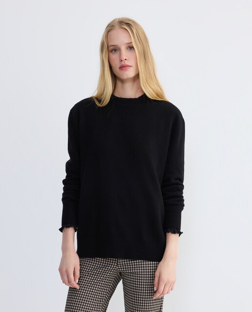 Imagen 0 de Jersey de mujer cuello caja 100% lana