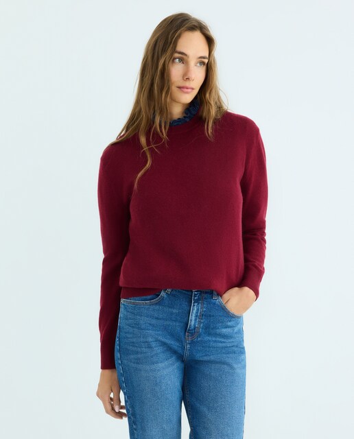 Imagen 0 de Jersey de mujer cuello caja 100% lana