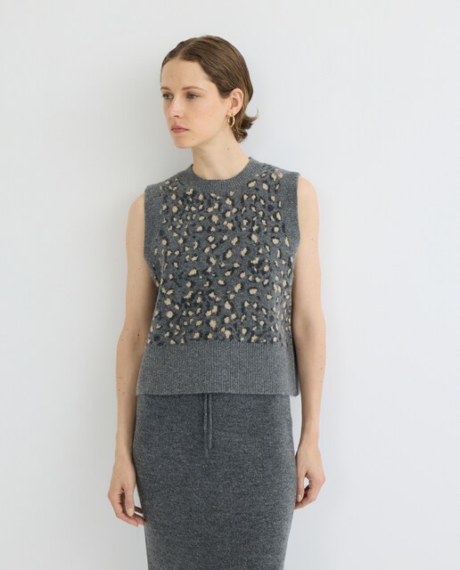 Imagen 0 de Chaleco de mujer de punto animal print