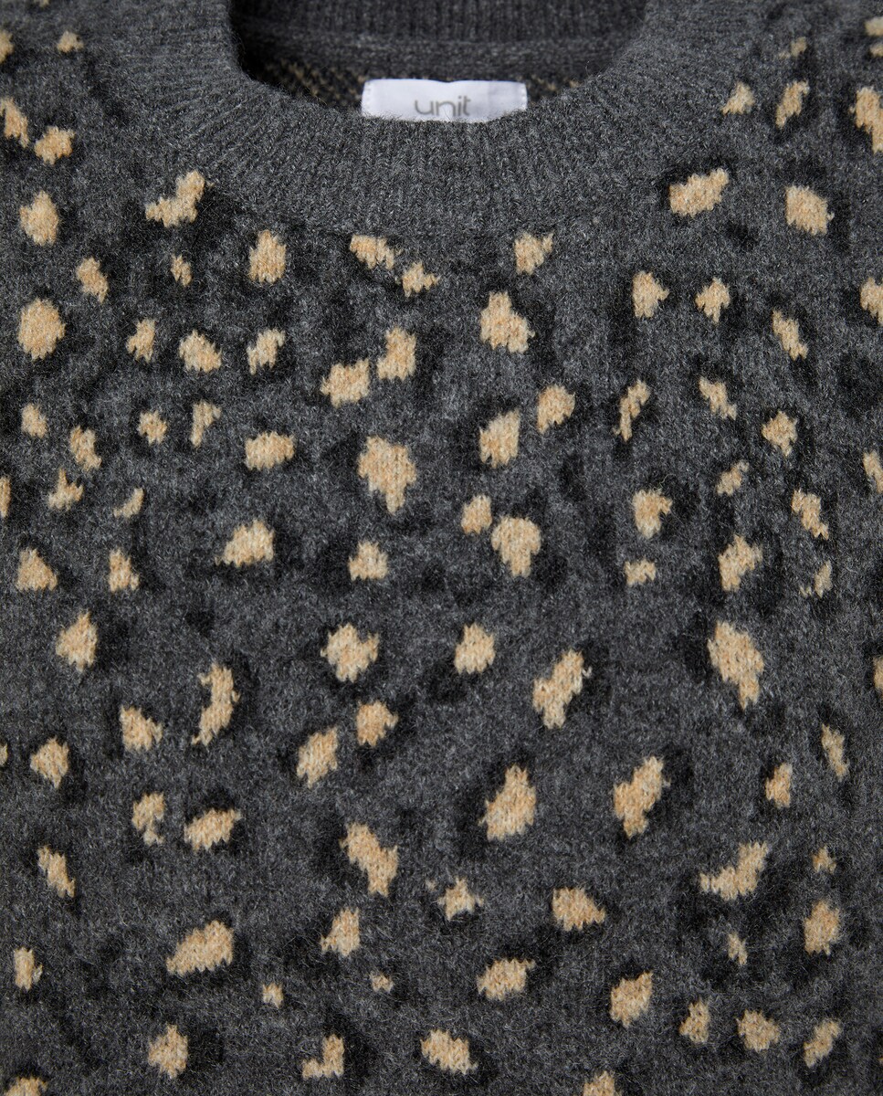 Chaleco de mujer de punto animal print Multicolor-5