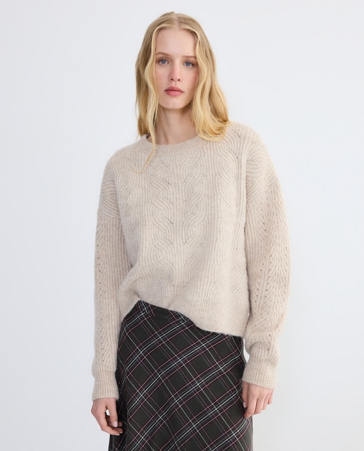 Imagen 0 de Jersey de mujer cuello caja efecto ochos