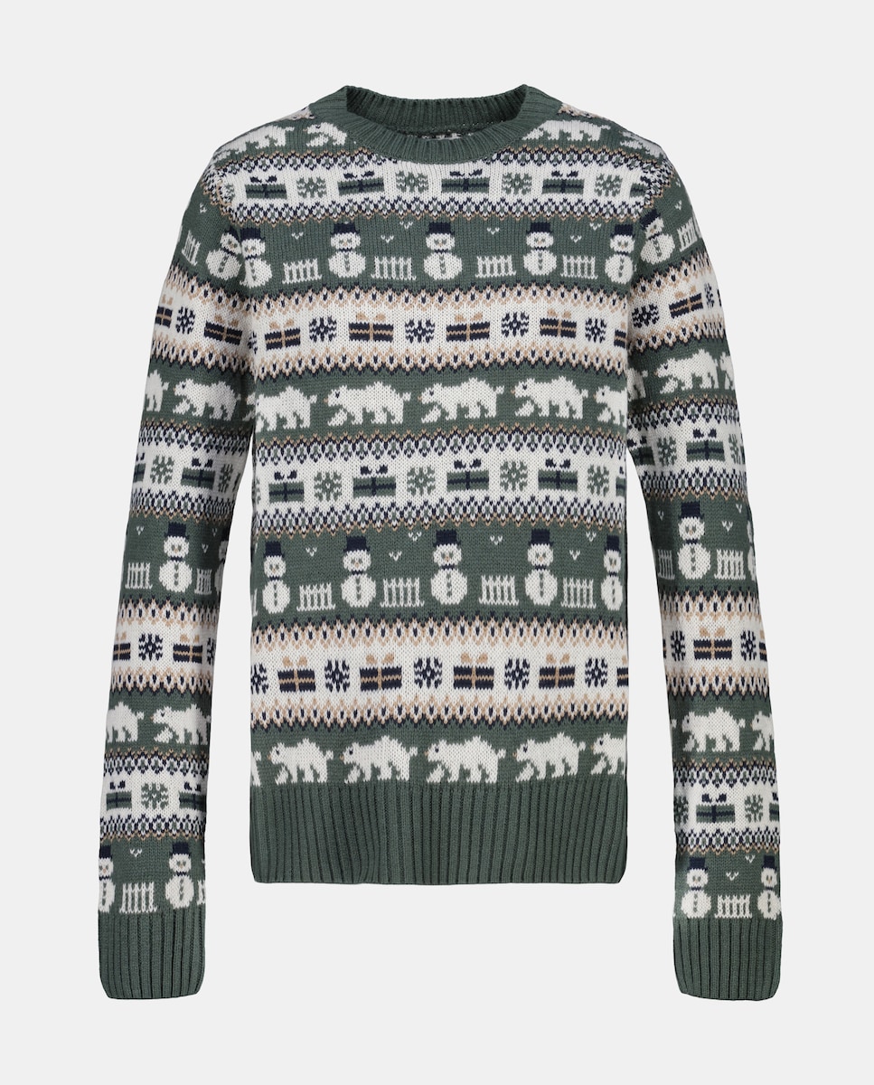 Jersey de mujer navideño Verde-4