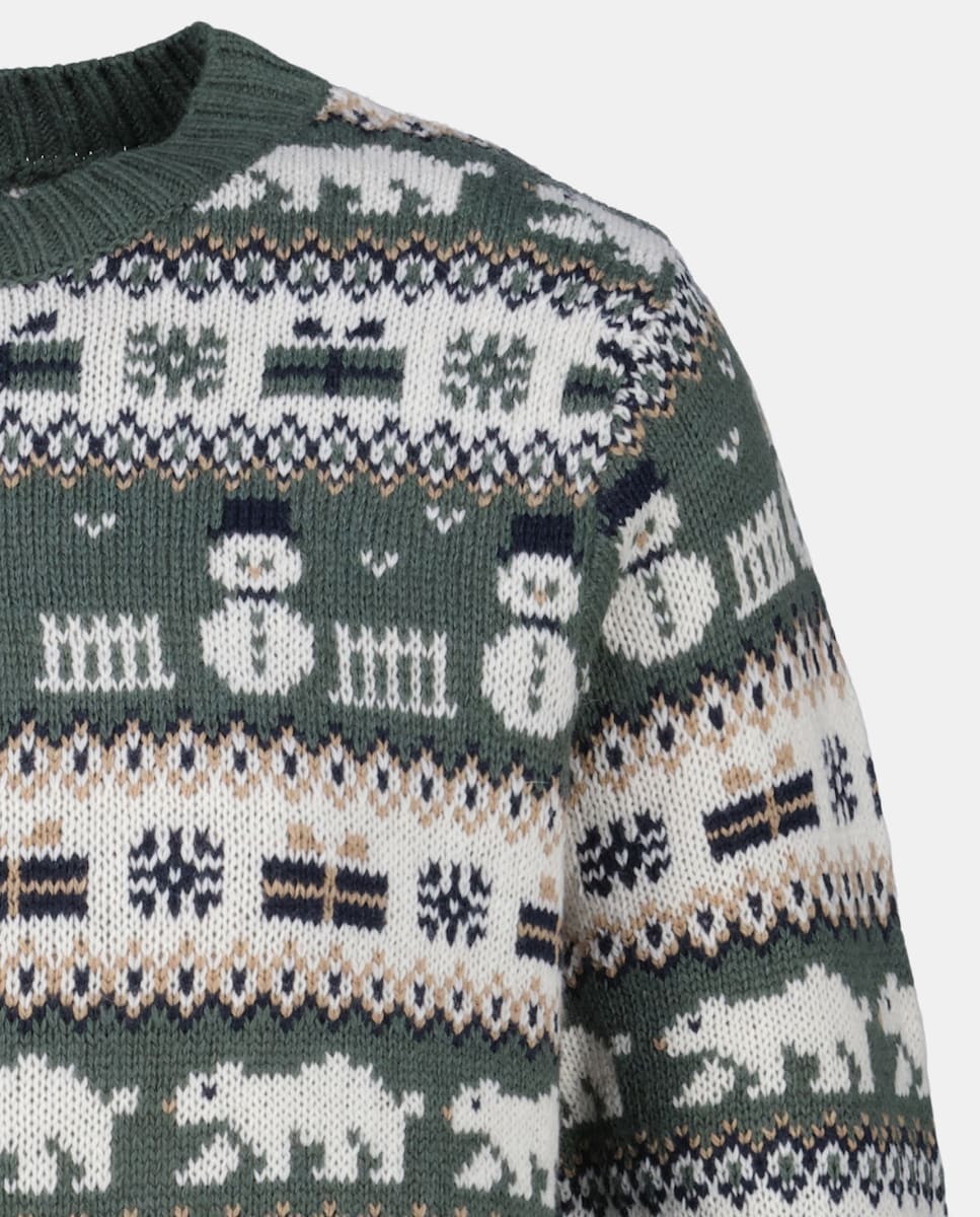 Jersey de mujer navideño Verde-5