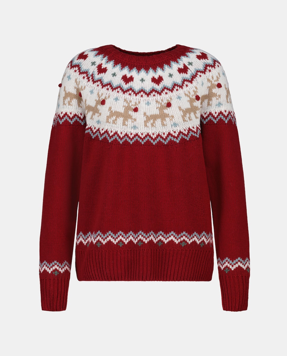 Jersey de mujer navideño 600 Rojo-4