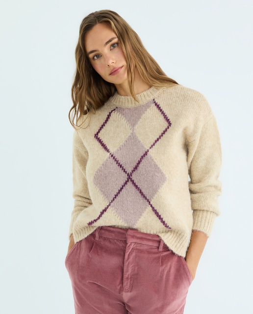 Imagen 0 de Jersey de mujer cuello caja de rombos