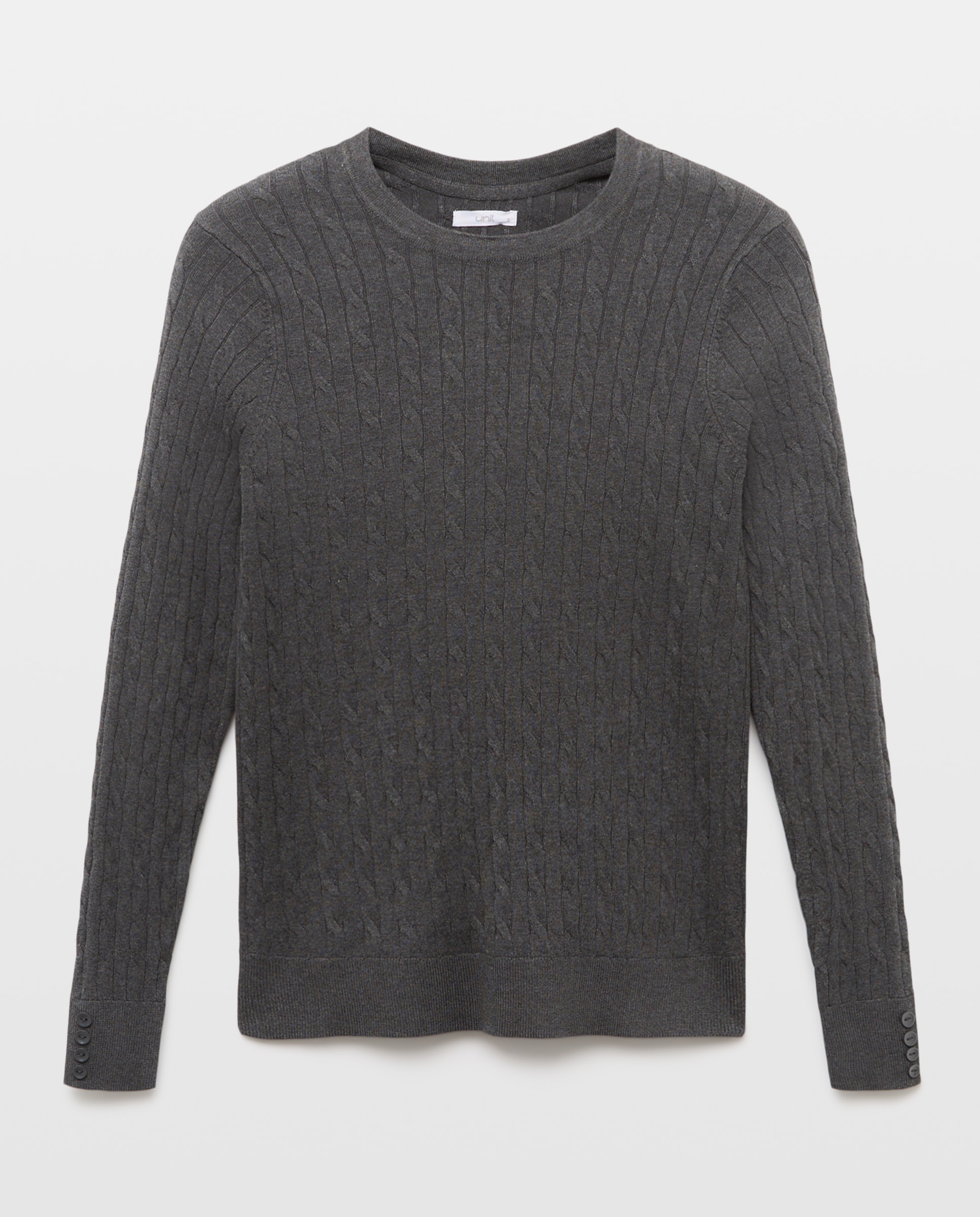 Jersey básico de mujer de ochos cuello caja 830 Antracita-4