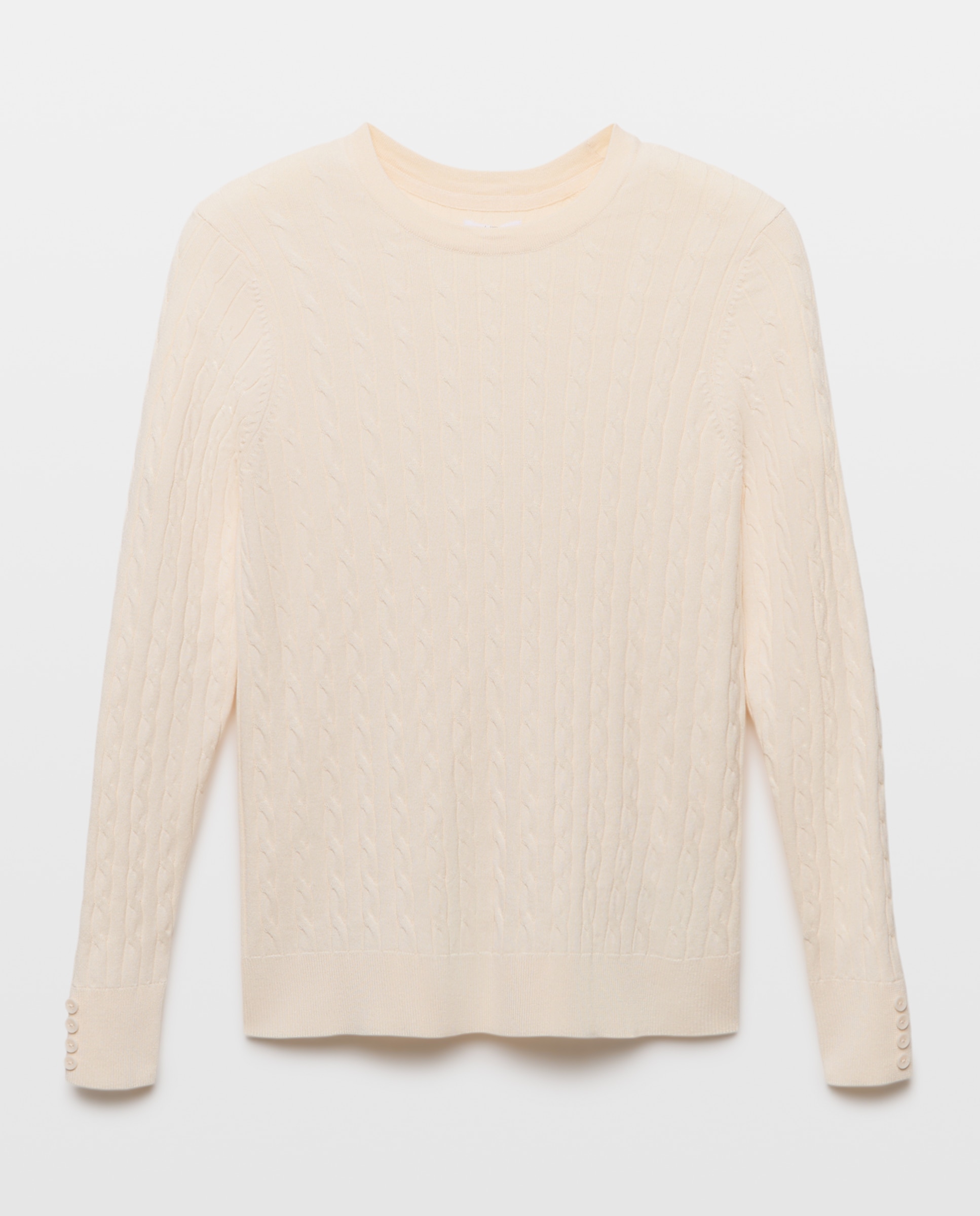 Jersey básico de mujer de ochos cuello caja 120 Crudo-4