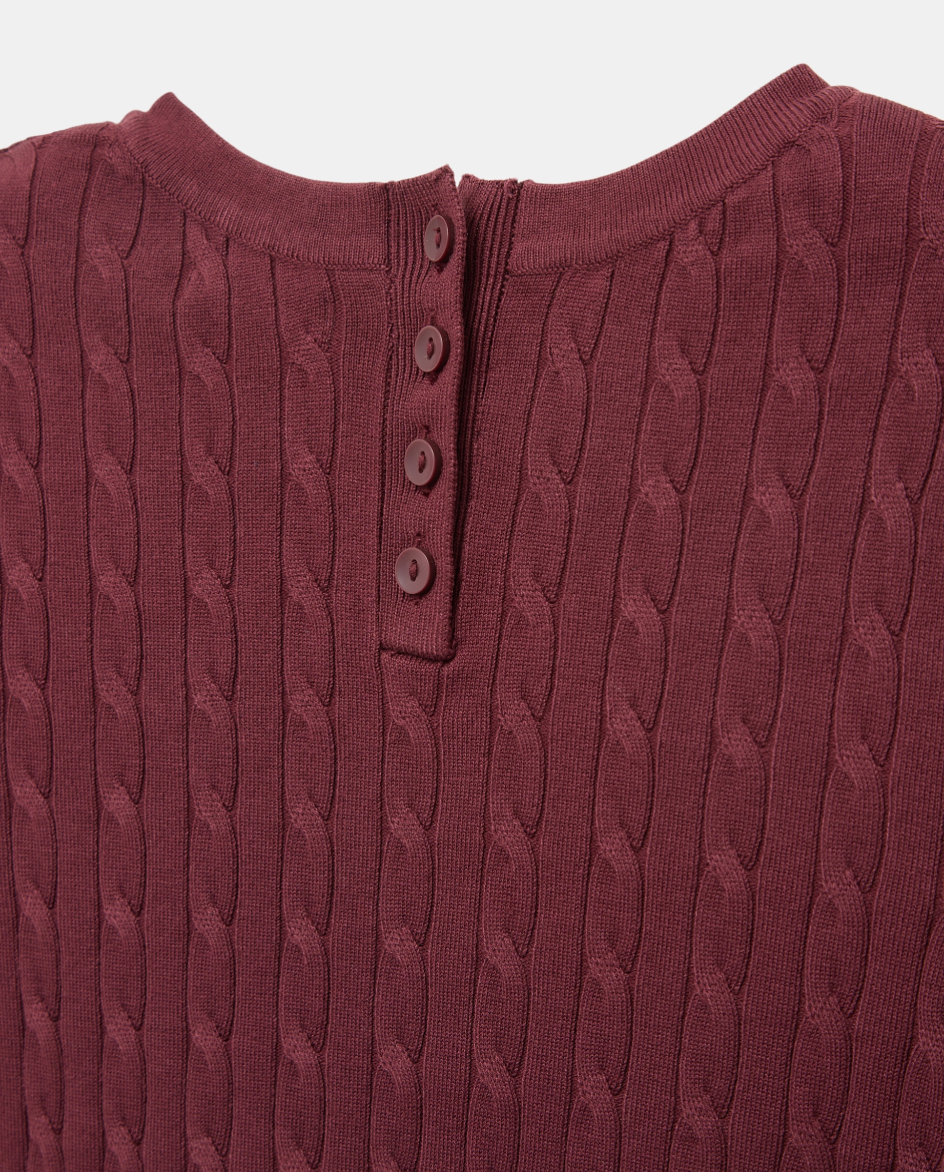 Jersey básico de mujer de ochos manga corta 290 Burdeos-5