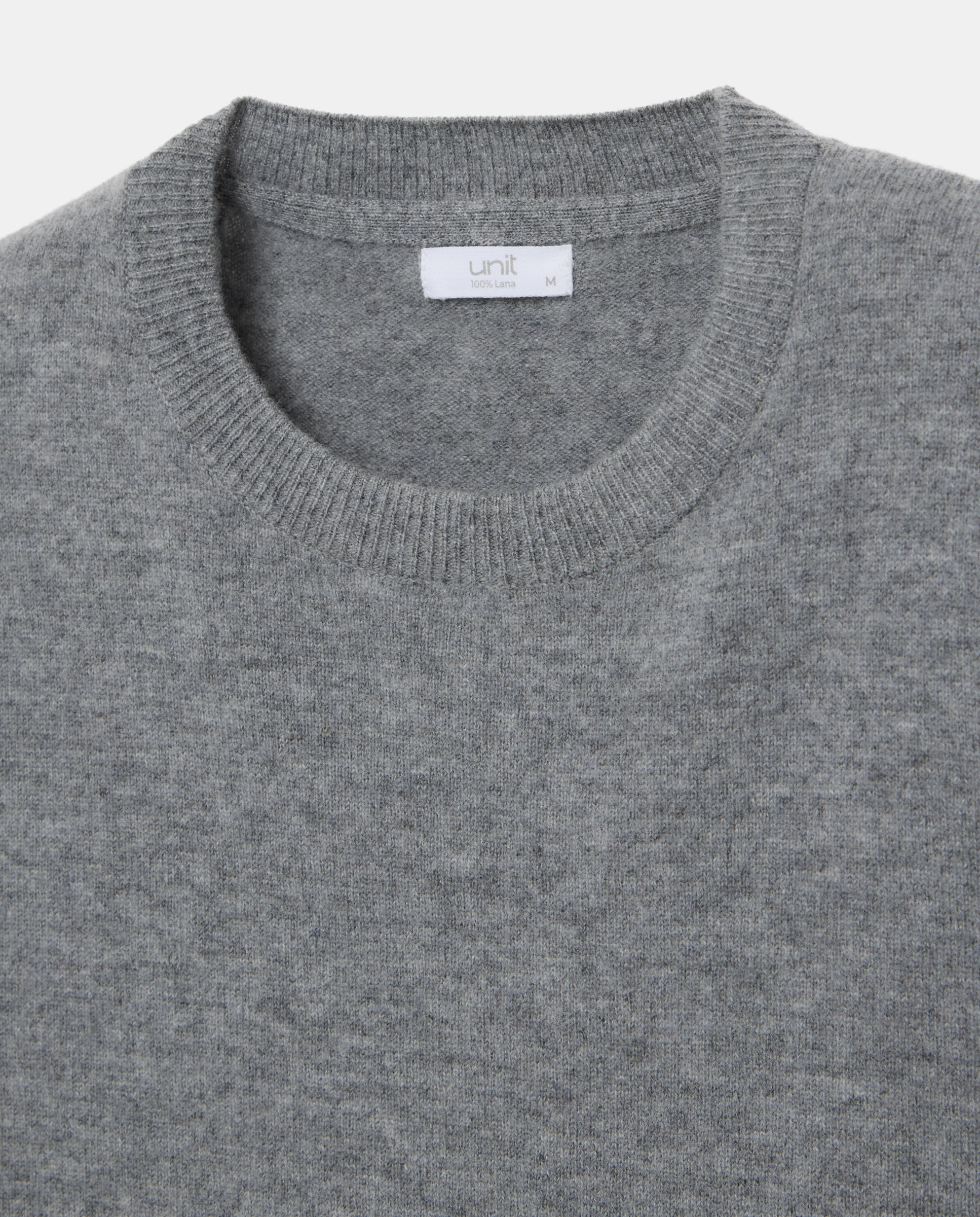 Jersey de mujer cuello caja 100% lana 820 Gris medio-5