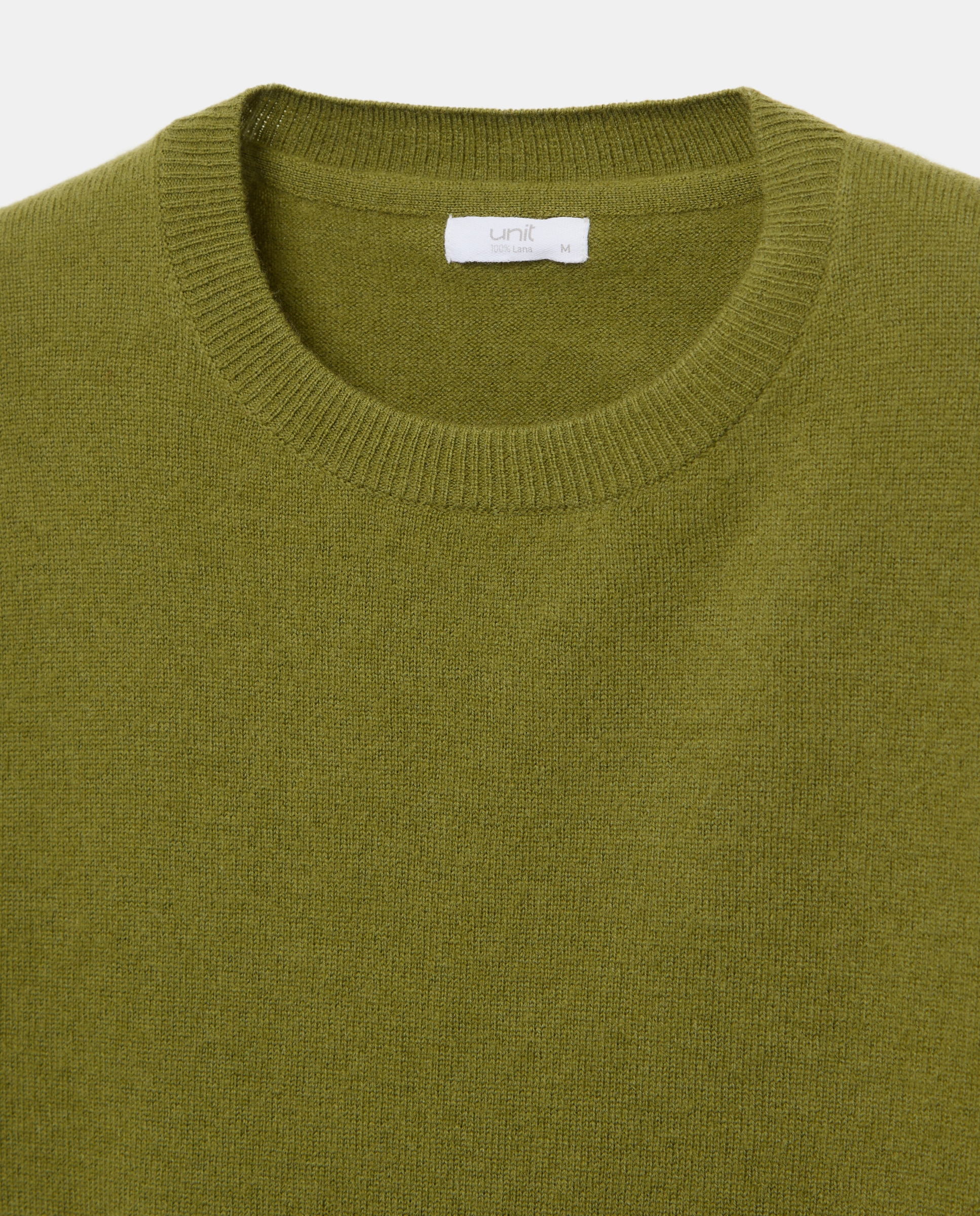 Jersey de mujer cuello caja 100% lana 510 Verde claro-5