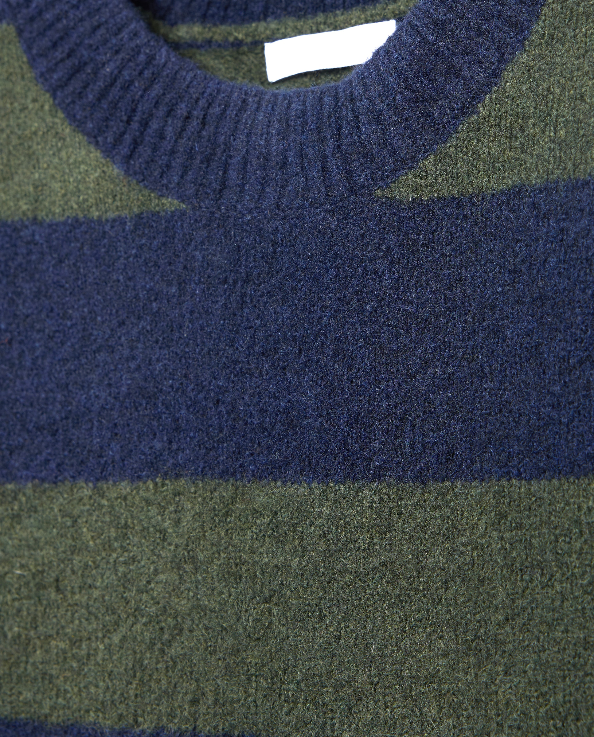Jersey básico de mujer cuello caja rayas Azul-5