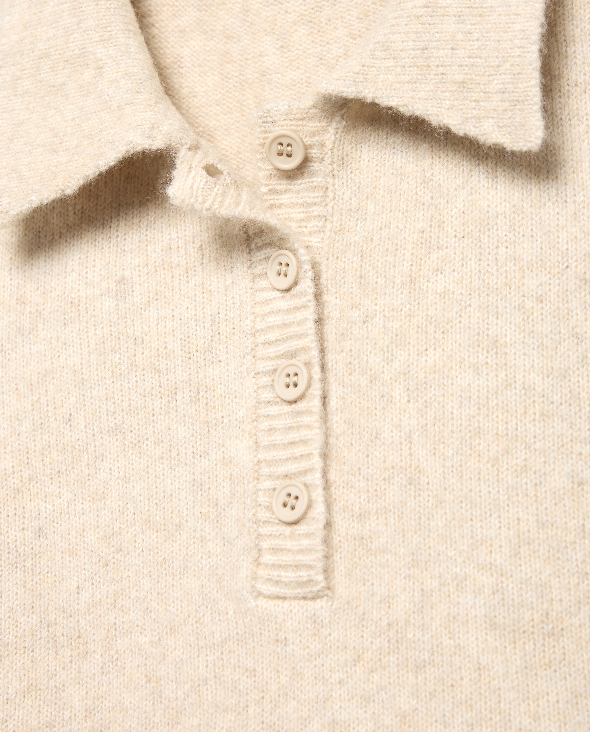 Chaleco de mujer cuello polo 120 Crudo-5