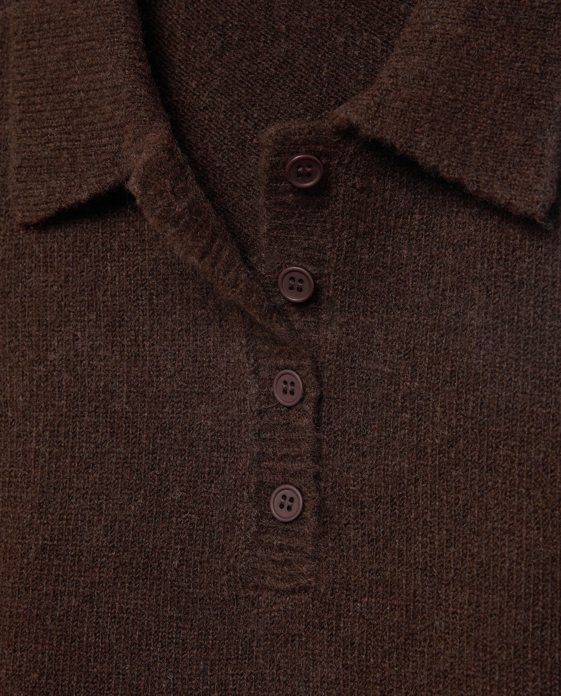 Chaleco de mujer cuello polo Chocolate-5