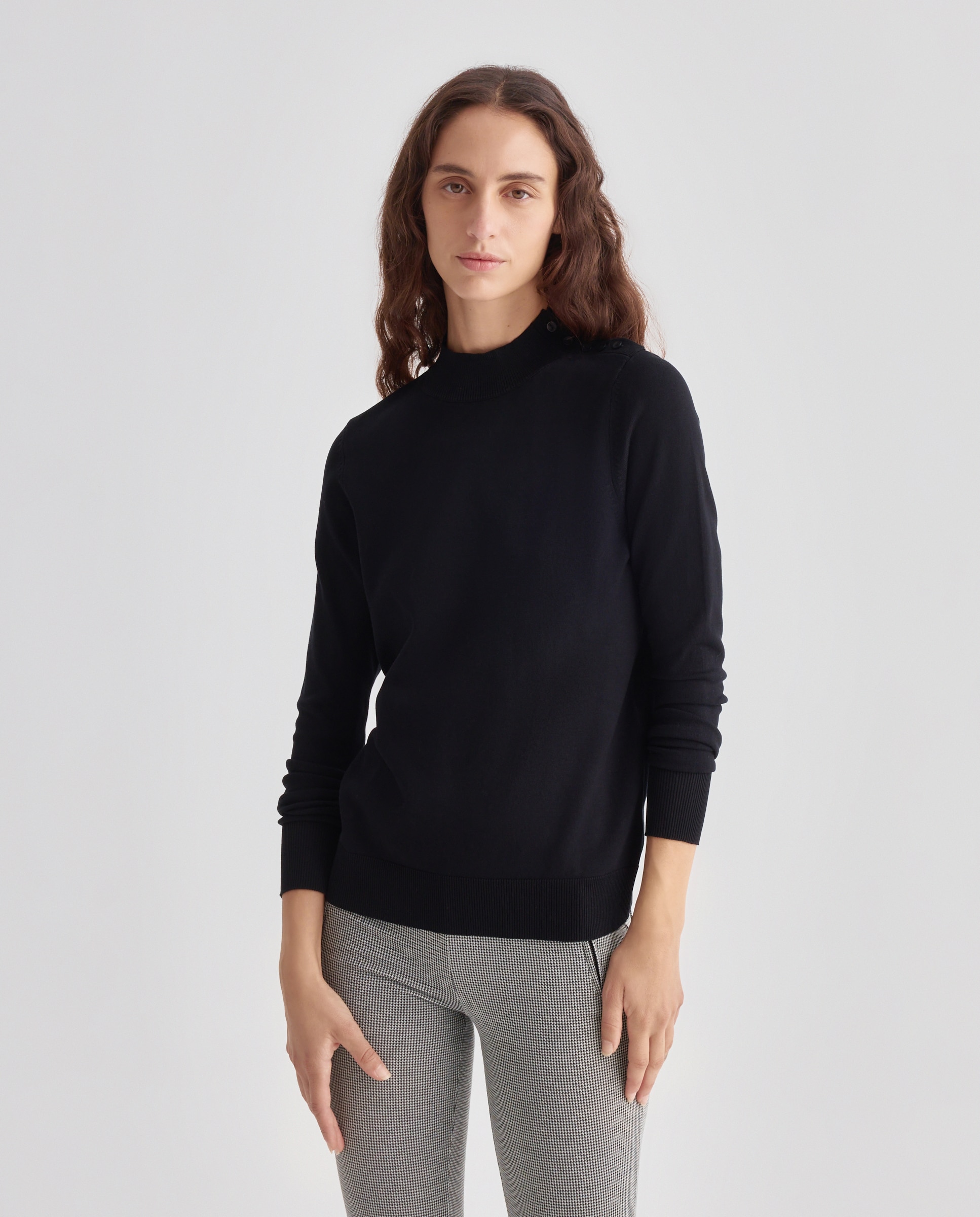 Imagen 0 de Jersey básico de mujer cuello perkins