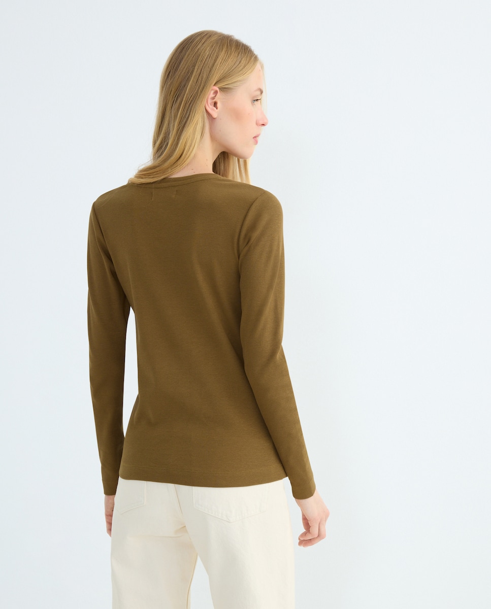 Camiseta mujer canale básica 560 Oliva-2