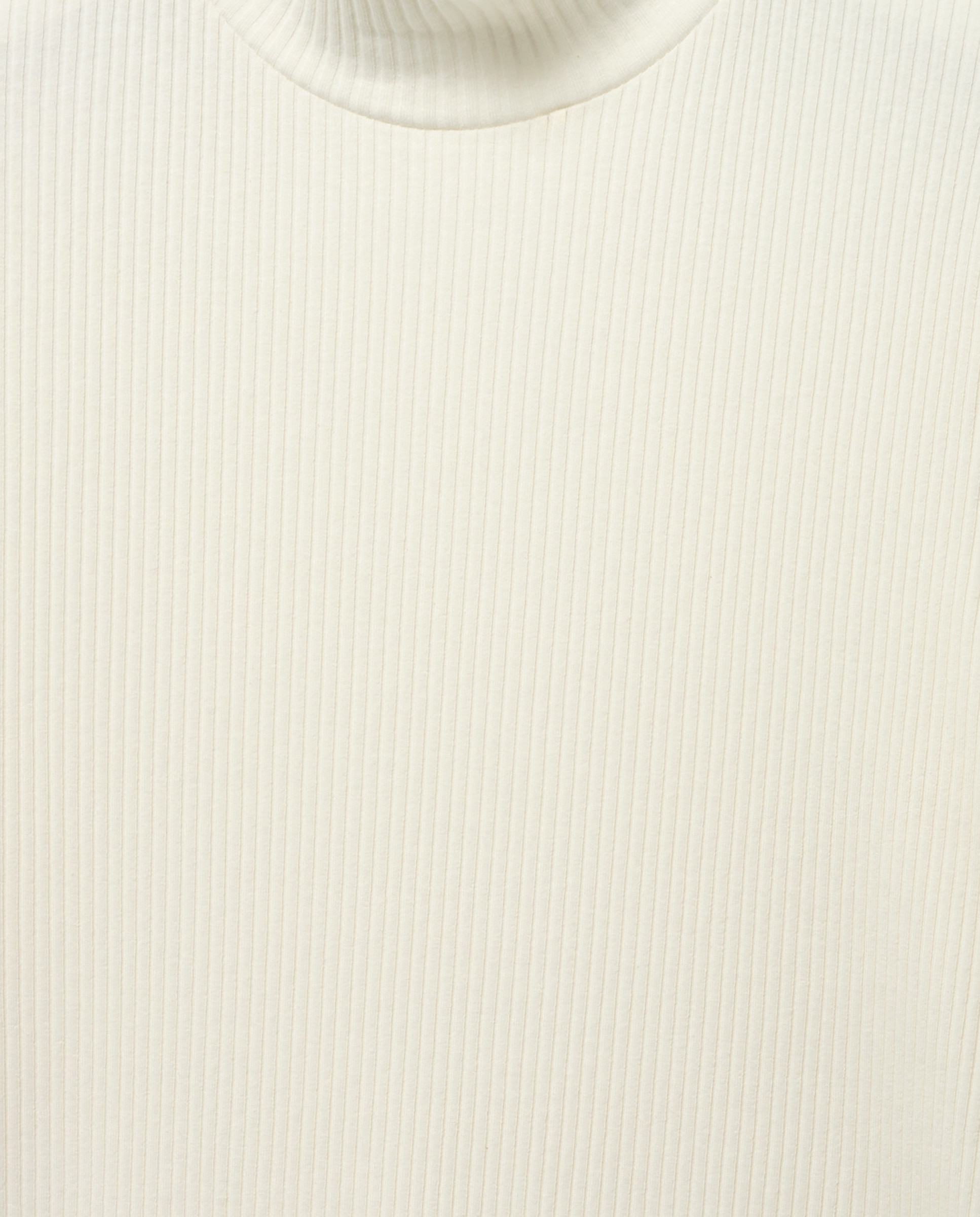 Camiseta básica de mujer cuello perkins canalé 120 Crudo-5