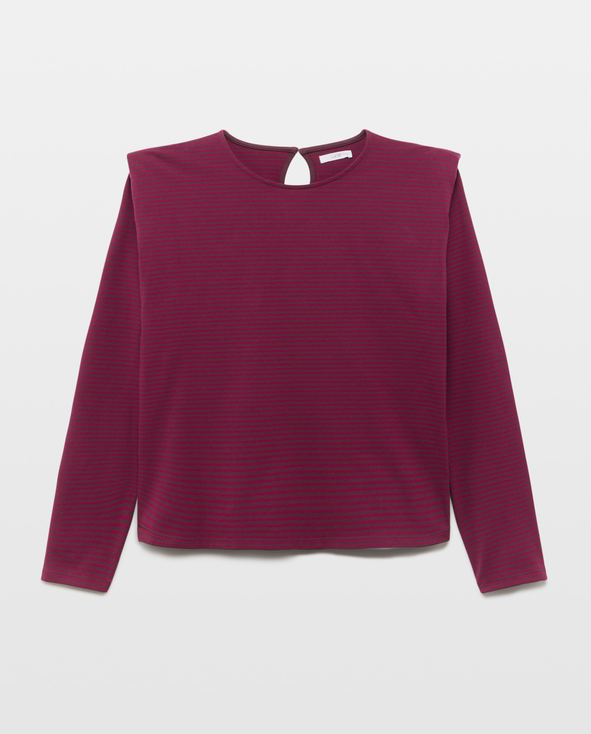 Camiseta de mujer cuello caja y hombreras Rosa-4