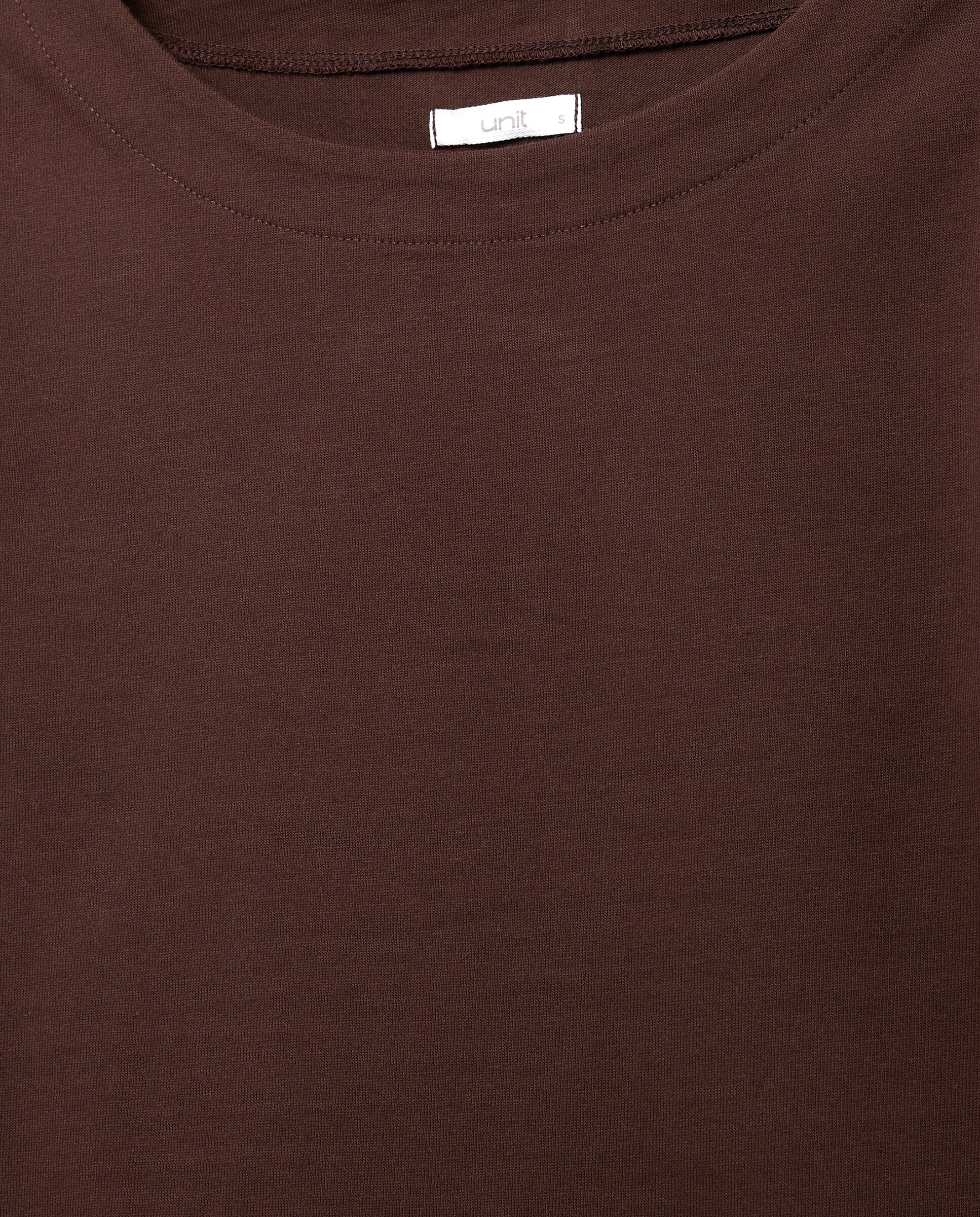 Camiseta de mujer cuello caja manga acampanada Marrón-5