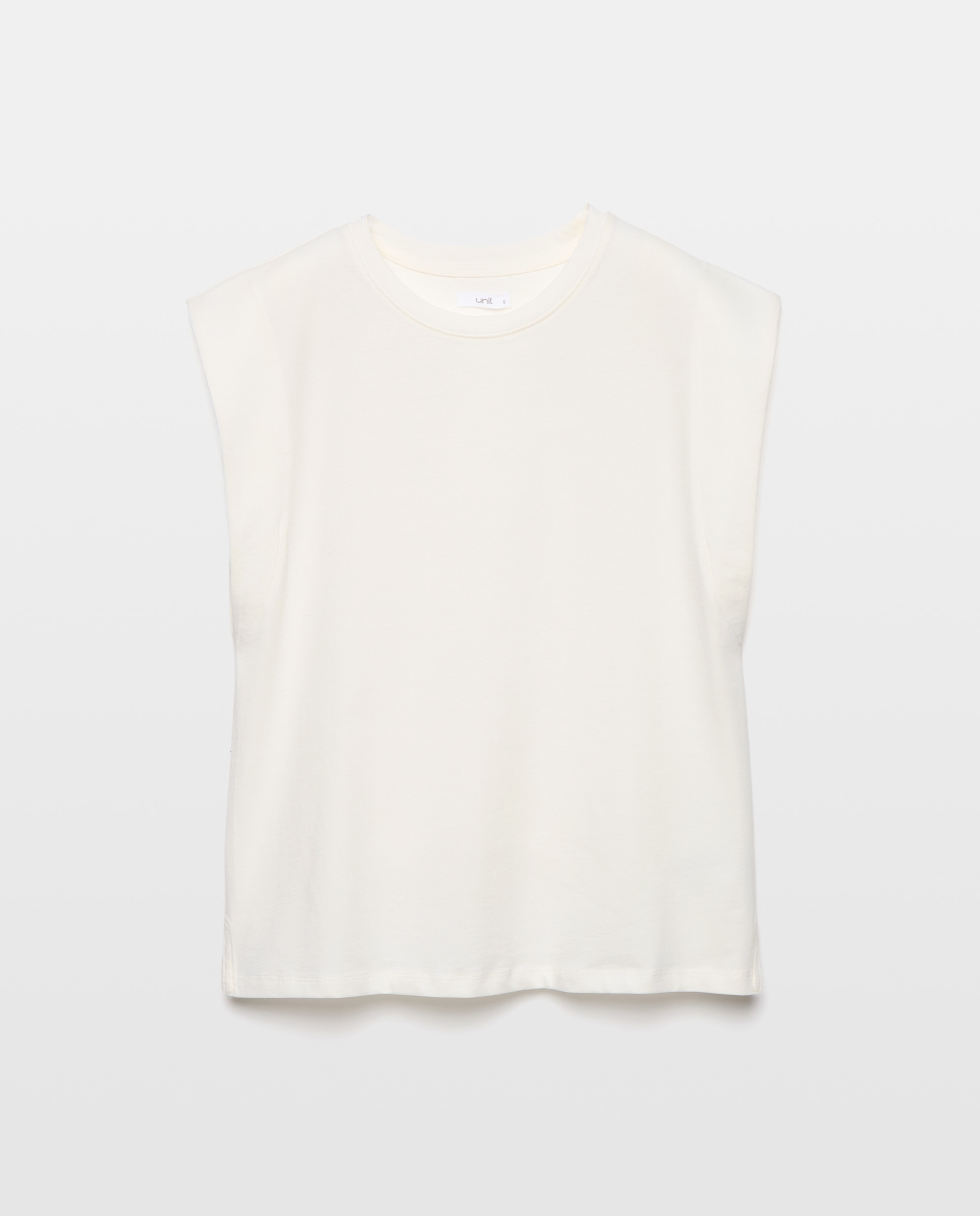 Camiseta de mujer cuello caja hombrera 120 Crudo-4