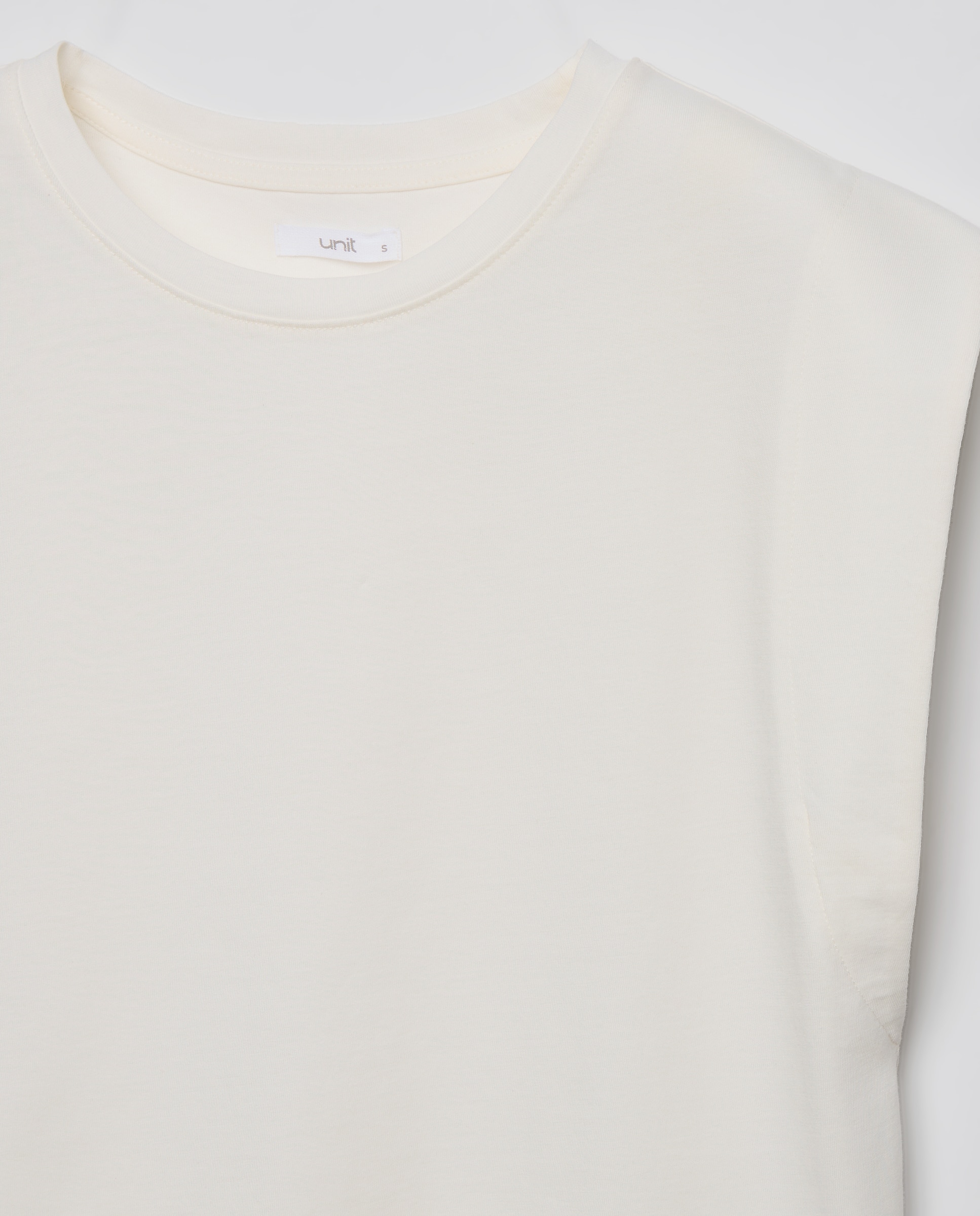 Camiseta de mujer cuello caja hombrera 120 Crudo-5
