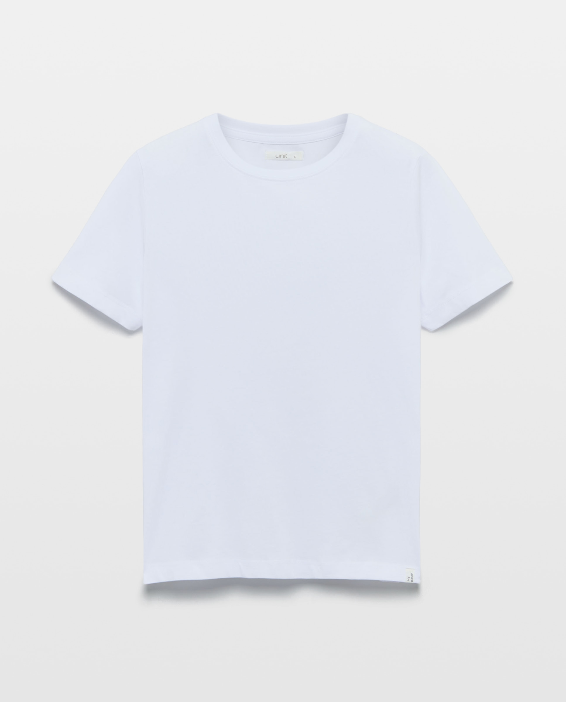Camiseta básica de mujer cuello caja Blanco-4