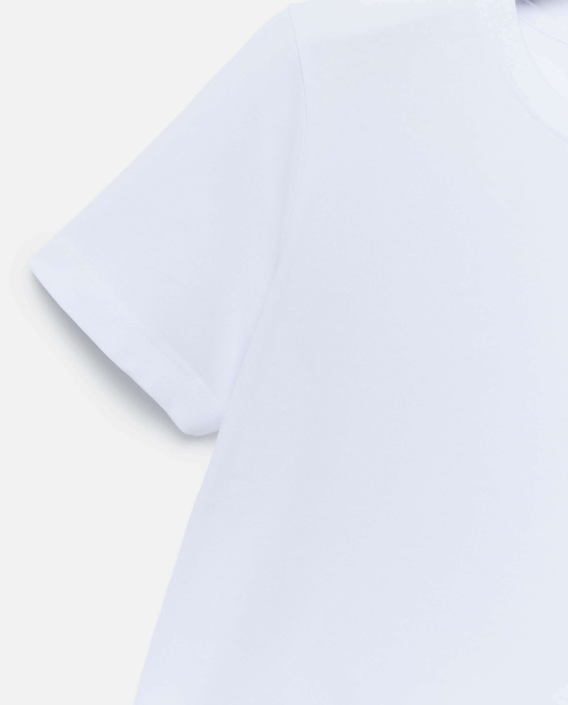 Camiseta básica de mujer cuello caja Blanco-5