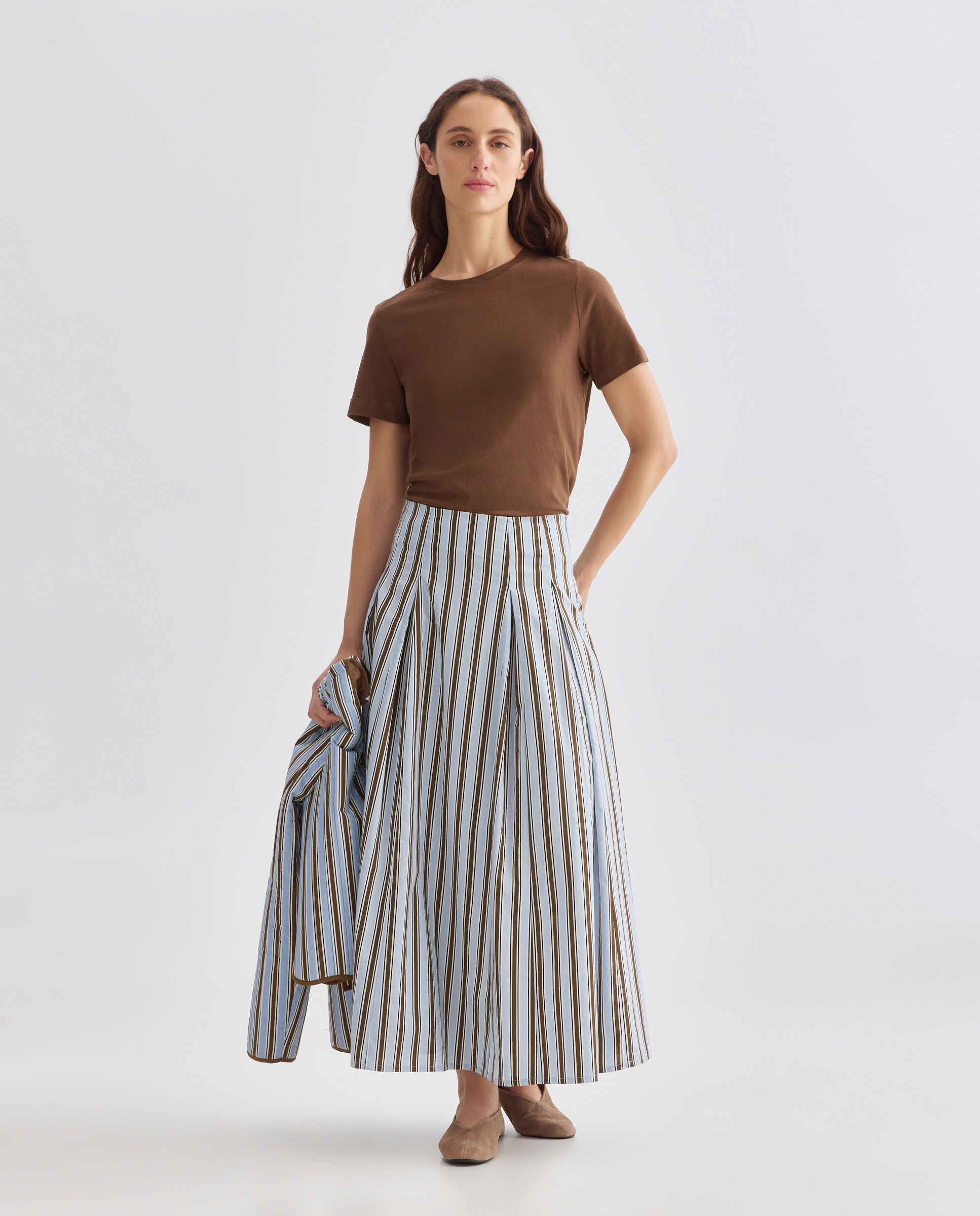 Camiseta básica de mujer cuello caja 291 Berenjena-2