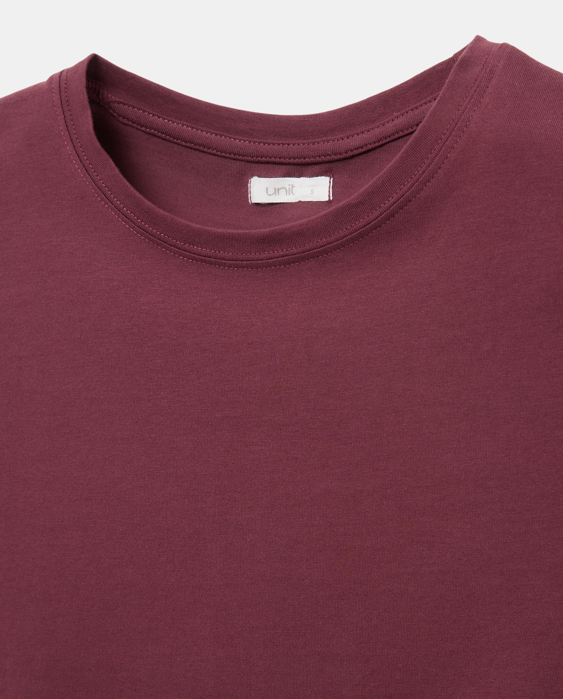 Camiseta básica de mujer cuello caja Marrón-5
