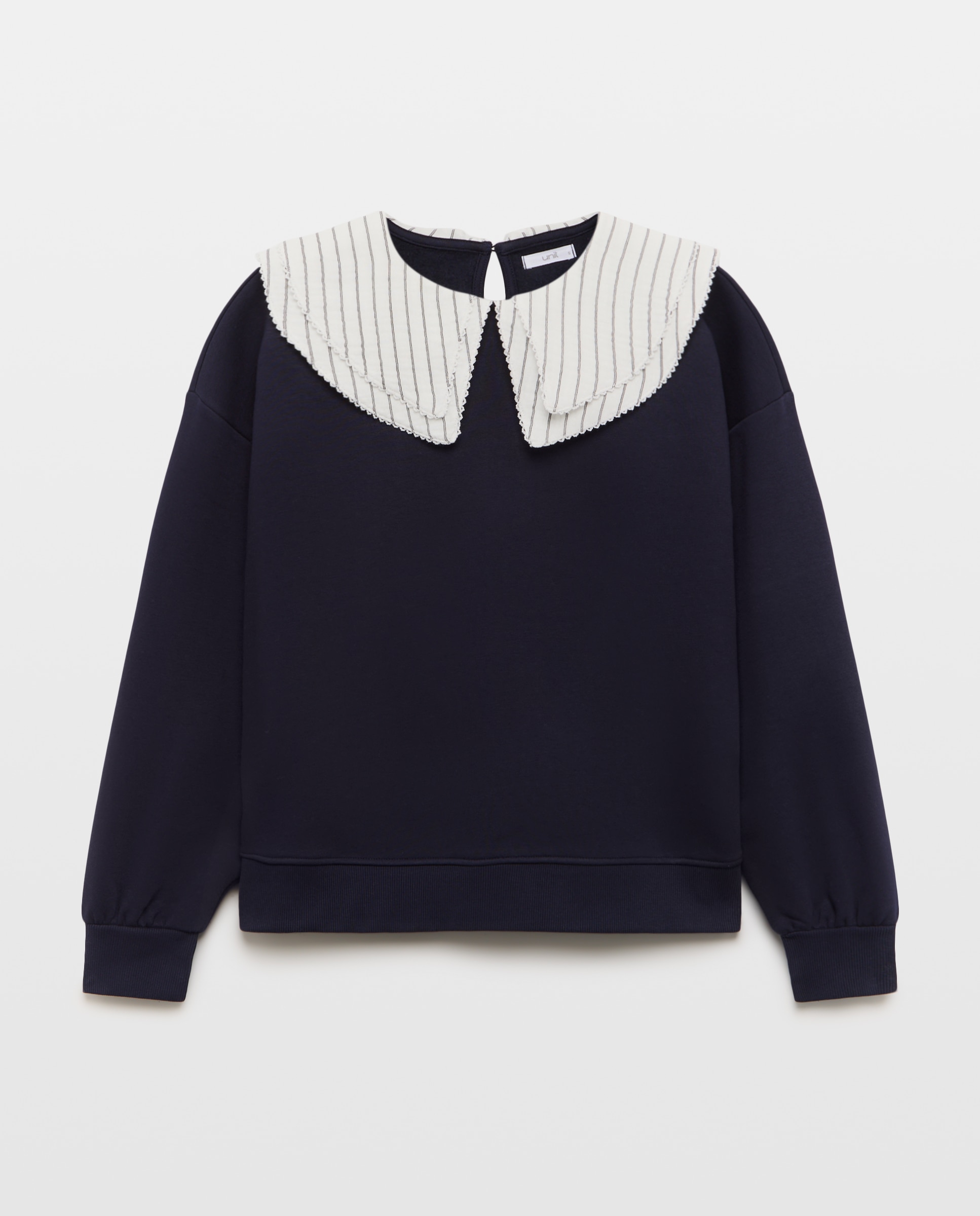 Sudadera de mujer con cuellos Azul marino-4