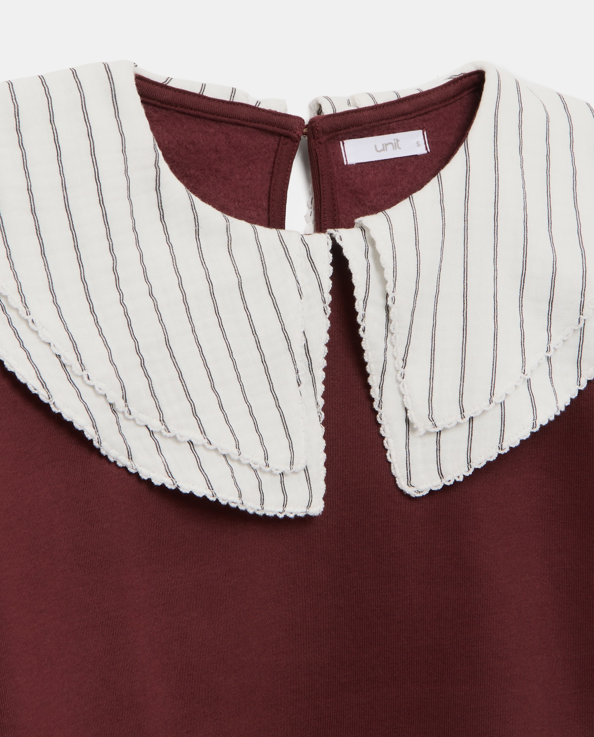 Sudadera de mujer con cuellos 291 Berenjena-5