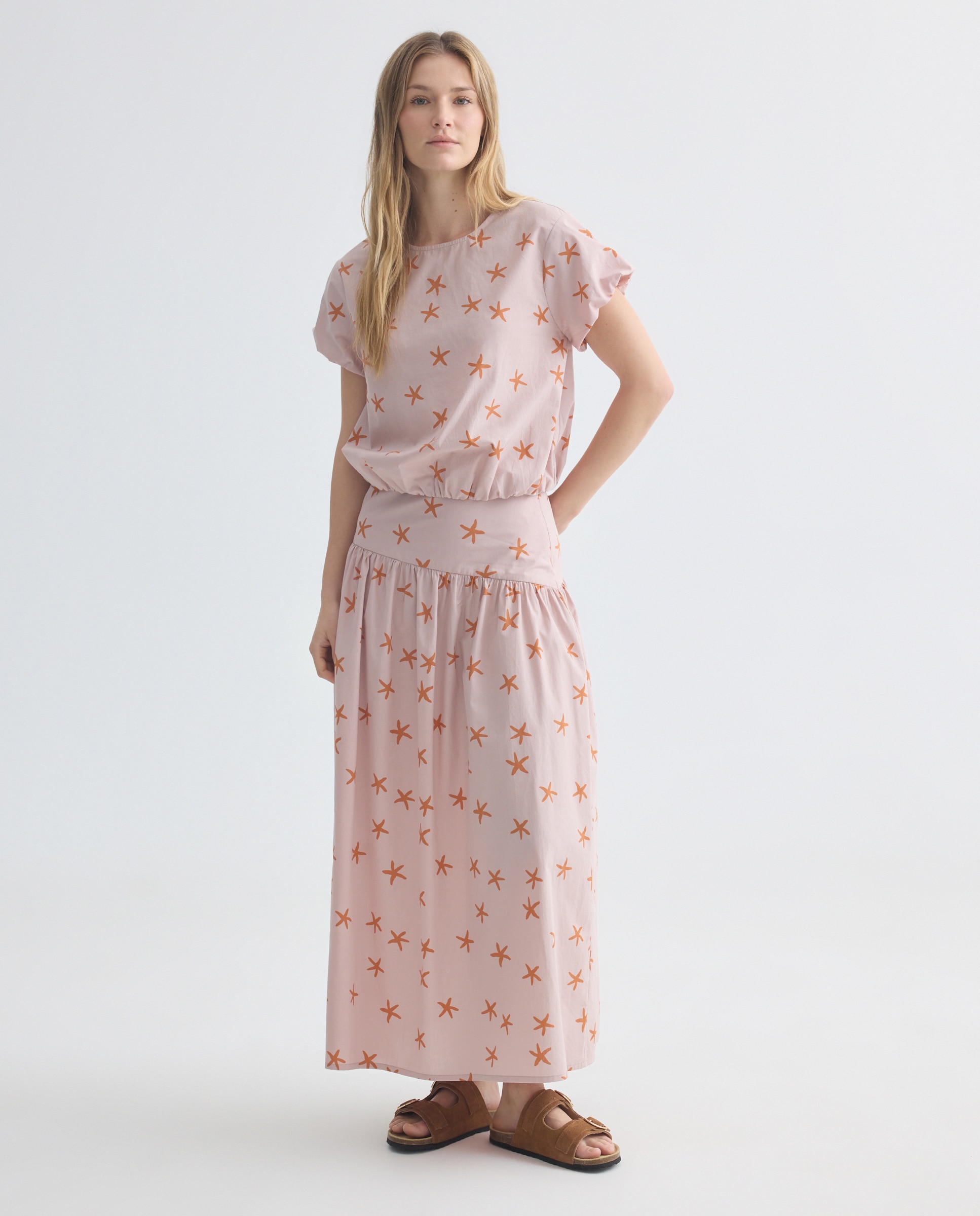 Blusa de mujer estampada total look Rosa-2