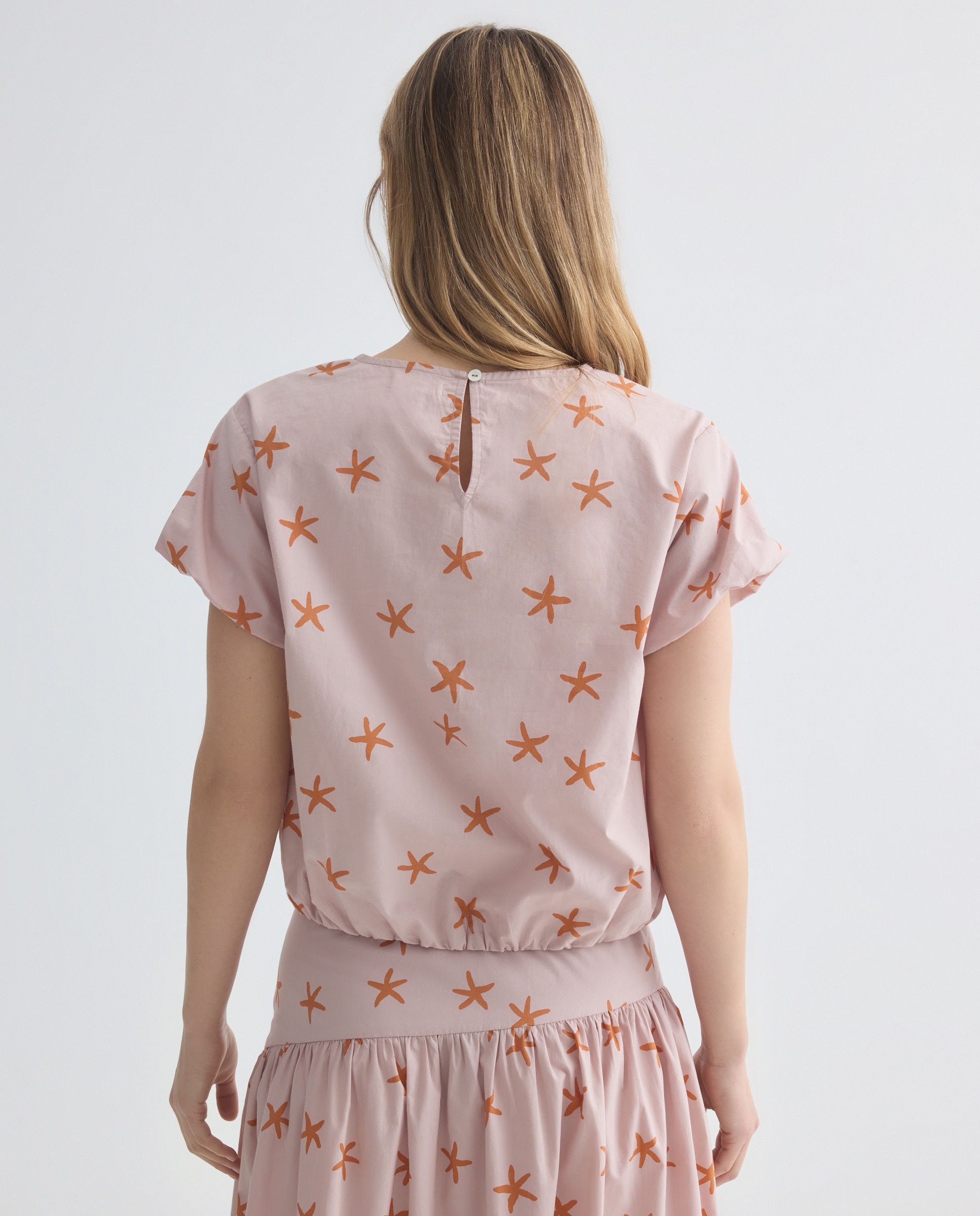 Blusa de mujer estampada total look Rosa-3